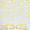 46 Ft Yellow White Circle Dots Garland Gradient Yellow Polka Dot Hanging Paper Streamer for Wedding Bridal Shower Birthday Baby Shower Engagement Bee Sunflower Lemon Theme Party Decorations Supplies view 4
