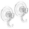 VIS'V Suction Wreath Hanger, Heavy Duty, 22 LB, Large, Clear, 4 Pcs view 1