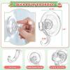 VIS'V Suction Wreath Hanger, Heavy Duty, 22 LB, Large, Clear, 4 Pcs view 4