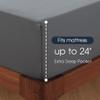 HYPREST Extra Deep Pocket Cal King Sheet Sets Fits 18"-24" in Deep Mattress -100% Cotton California King Sheet Set, Grey Hotel Luxury Soft Wrinkle Free Cooling Sheet Sets Deep Pocket view 3