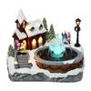 DUO ER Table Dynamic Music Craft with Light Ornament Fake Fountain Home Decor Christmas Snow House Holiday for Christmas view 2