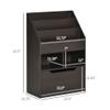 HOMCOM Kids Bookcase Multi-Shelf Rack Organizer with Storage Drawer for Books, Playroom, Brown view 3