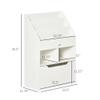 HOMCOM Kids Bookcase Multi-Shelf Rack Organizer with Storage Drawer for Books, Playroom, White view 3