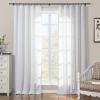 ChadMade 84 inch Length Cotton Drapery Pravicy Protecting Curtain for Living Room Bedroom 100Wx84L, 1 Panel, White, Sarai Collection view 1