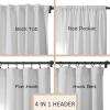 ChadMade 84 inch Length Cotton Drapery Pravicy Protecting Curtain for Living Room Bedroom 100Wx84L, 1 Panel, White, Sarai Collection view 2