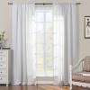 ChadMade 84 inch Length Cotton Drapery Pravicy Protecting Curtain for Living Room Bedroom 100Wx84L, 1 Panel, White, Sarai Collection view 3