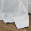 ChadMade 84 inch Length Cotton Drapery Pravicy Protecting Curtain for Living Room Bedroom 100Wx84L, 1 Panel, White, Sarai Collection view 4