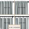 ChadMade Pravicy Protecting Drapery Cotton Curtain 84 inches Long for Living Room Bedroom 100Wx84L, 1 Panel, Dusk Blue, Sarai Collection view 2