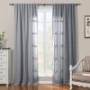 ChadMade 120 inches Wide Natrual Cotton Curtain Pravicy Protecting Drape for Bedroom Kids' Room Traverse Rod Versatile Rod Pocket Hook Belt Back Tab 120Wx84L, 1 Panel, Grey, Sarai Collection view 1