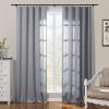 ChadMade 120 inches Wide Natrual Cotton Curtain Pravicy Protecting Drape for Bedroom Kids' Room Traverse Rod Versatile Rod Pocket Hook Belt Back Tab 120Wx84L, 1 Panel, Grey, Sarai Collection view 3