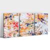 Looife Jackson Pollock Abstract Canvas Wall Art, 3 Panels 18x24 Inch Colorful Lines Drip Painting Artwork view 1