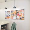 Looife Jackson Pollock Abstract Canvas Wall Art, 3 Panels 18x24 Inch Colorful Lines Drip Painting Artwork view 2