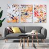 Looife Jackson Pollock Abstract Canvas Wall Art, 3 Panels 18x24 Inch Colorful Lines Drip Painting Artwork view 3