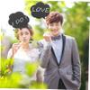 20pcs Chalkboard Sign Photo Booth Props DIY Selfie Photo Props Chalkboard Message Signs for Weddings Birthday Engagement Party Favors view 4