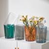 Anyoifax Small Trash Can Plastic Wastebasket 1.5 Gallon Round Garbage Container Bin for Bathroom, Bedroom, Kitchen, College Dorm, Office, Craft Room - Clear & Amber view 3