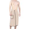 Men's Towel Wrap with Pocket, Adjustable Bath Spa Shower Wrap for Saunas, College Dorm, Pool, Gyms, Beache, Locker Room Towel view 1