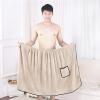 Men's Towel Wrap with Pocket, Adjustable Bath Spa Shower Wrap for Saunas, College Dorm, Pool, Gyms, Beache, Locker Room Towel view 4