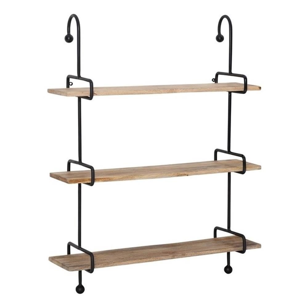 Powell Linon Chrisley Metal Wall Shelves in Black