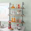 Powell Linon Chrisley Metal Wall Shelves in Black view 2