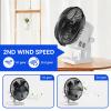 Agatige Mini Electric Fan, 2 Gear Wind Speeds High Rotational Speeds Portable Quiet Table Desk Manicure Fan Dryer Manicure Tool for Bedroom, Office, Table view 4