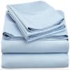 400 Thread Count 4 Piece Premium Quality Sheet Set 10 Inch Deep Pocket 100% Egyptian Cotton Color Light Blue Solid Size Twin view 1