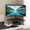 Furinno Turn-N-Tube Corner Monitor Riser Stand with Stainless Steel Tubes, Americano view 2