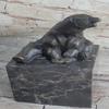 EUROPEAN BRONZE Polar Bear Hot Cast Wildlife Cabin Decor Home Decoration Original Artwork Figure view 1