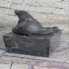 EUROPEAN BRONZE Polar Bear Hot Cast Wildlife Cabin Decor Home Decoration Original Artwork Figure view 2