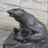 EUROPEAN BRONZE Polar Bear Hot Cast Wildlife Cabin Decor Home Decoration Original Artwork Figure view 4