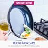 Blue Diamond Cookware Hard Anodized Ceramic Nonstick, 10 Piece Cookware Pots and Pans Set, Non-Toxic PFAS-Free, Dishwasher and Oven Safe, Durable, Even Heating, Metal Utensil Safe, Gray view 2