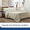 Cosy House Collection Luxury Rayon Derived from Bamboo 3-Piece Quilt Set - Ultra Soft Quilted Coverlet Bedspread - Classic Weave Stitch - Includes Quilt and 2 Pillow Shams (King/Cal King, Grey) view 4