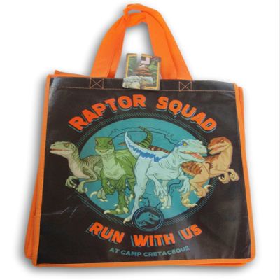 Style Solutions Reusable Tote Bag - ''Raptor Squad - Run With Us at Camp Cretaceous'' - 13.5 x 15 Inch, Multi