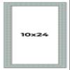10x24 Frame Blue Ashy Green Distressed Solid Wood Picture Frame Width | 1.625 Inch Moulding Width | Sonoma Blue Frame Complete with UV Acrylic Plexiglass, Foam Board Backing & Hanging Hardware view 1