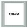 11x20 Frame Blue Ashy Green Distressed Solid Wood Picture Frame Width | 1.625 Inch Moulding Width | Sonoma Blue Frame Complete with UV Acrylic Plexiglass, Foam Board Backing & Hanging Hardware view 1