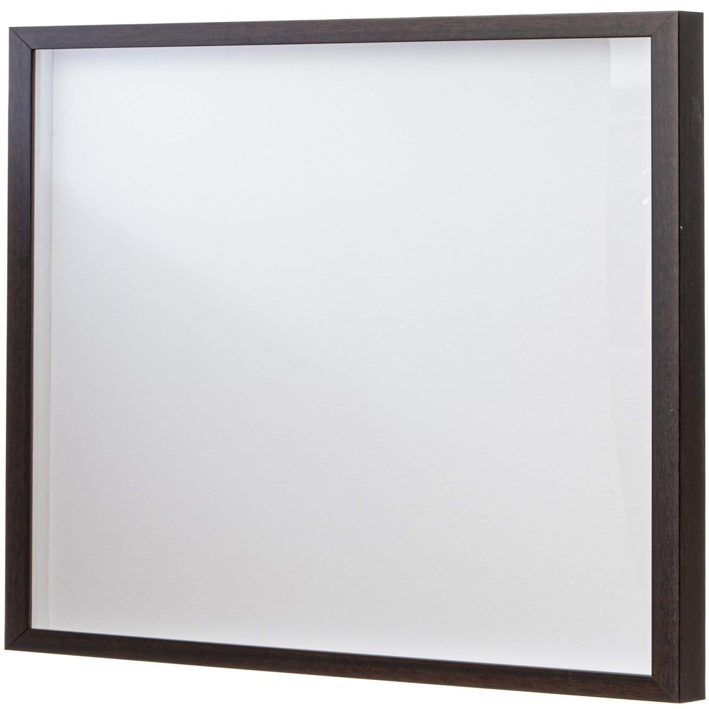 26x26 Brown Walnut Shadow Box Frame | 3/4" of Depth - Lots of Display Room for Jerseys, Keepsakes, Objects, & Memorabilia | UV Resistant Acrylic and Acid Free Backing | Includes Hardware