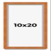 10x20 Frame Brown Traditional Honey Pecan Solid Wood Picture Frame | 0.875 Inch Moulding Width | 0.875 Rabbet Depth | with UV Acrylic Plexiglass, Foam Board Backing & Hanging Hardware Included view 1