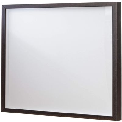 27x27 Brown Walnut Shadow Box Frame | 3/4" of Depth - Lots of Display Room for Jerseys, Keepsakes, Objects, & Memorabilia | UV Resistant Acrylic and Acid Free Backing | Includes Hardware