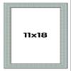 11x18 Frame Blue Ashy Green Distressed Solid Wood Picture Frame Width | 1.625 Inch Moulding Width | Sonoma Blue Frame Complete with UV Acrylic Plexiglass, Foam Board Backing & Hanging Hardware view 1
