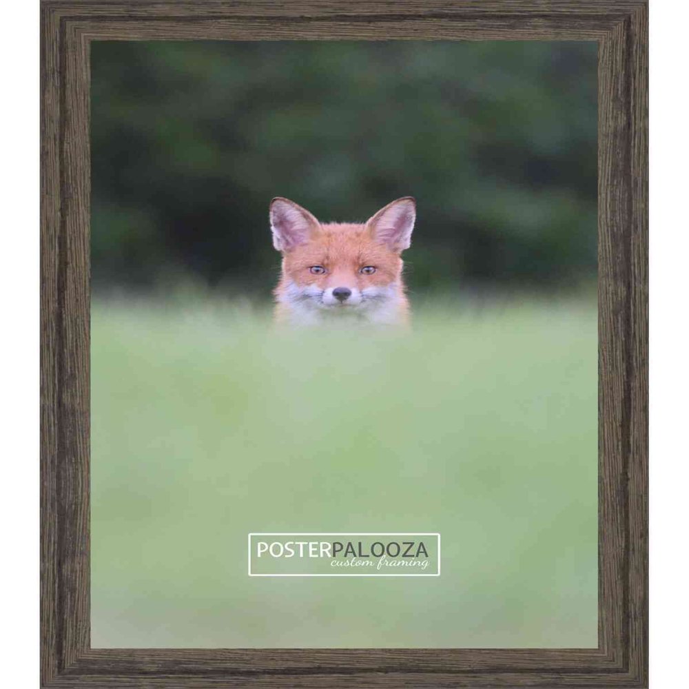 Poster Palooza 4x5 Inch Rustic Wood Tone Complete Wood Picture Frame with UV Acrylic Plexiglass, Foam Board Backing & Hardware Included - 4x5 Inch Frame