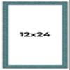 Poster Palooza 12x24 Frame Blue Teal Distressed Solid Wood Picture Frame | 1.25 Inch Moulding Width | Includes UV Acrylic Plexiglass, Foam Board Backing & Hanging Hardware Included view 1