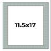 11.5x17 Frame Blue Ashy Green Distressed Solid Wood Picture Frame Width | 1.625 Inch Moulding Width | Sonoma Blue Frame Complete with UV Acrylic Plexiglass, Foam Board Backing & Hanging Hardware view 1