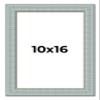 10x16 Frame Blue Ashy Green Distressed Solid Wood Picture Frame Width | 1.625 Inch Moulding Width | Sonoma Blue Frame Complete with UV Acrylic Plexiglass, Foam Board Backing & Hanging Hardware view 1