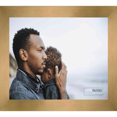 Poster Palooza 19x25 Contemporary Bronze Complete Wood Picture Frame with UV Acrylic Plexiglass, Foam Board Backing & Hardware Included