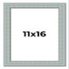 11x16 Frame Blue Ashy Green Distressed Solid Wood Picture Frame Width | 1.625 Inch Moulding Width | Sonoma Blue Frame Complete with UV Acrylic Plexiglass, Foam Board Backing & Hanging Hardware view 1