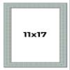 11x17 Frame Blue Ashy Green Distressed Solid Wood Picture Frame Width | 1.625 Inch Moulding Width | Sonoma Blue Frame Complete with UV Acrylic Plexiglass, Foam Board Backing & Hanging Hardware view 1