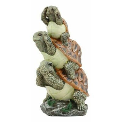 Acrobatic Turtles Totem Statue Wise Tortoises