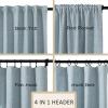 ChadMade 96 inches Long Cotton Curtian Pravicy Protecting Drapery for Patio Sliding Door Window 96 inch Length 84Wx96L, 1 Panel, Sea Angel, Sarai Collection view 2