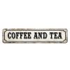 Coffee and Tea Metal Sign Coffee and Tea Sign Coffee and Tea Custom Street Sign Coffee and Tea Metal Wall Art Metal Wall Hanger Home Decor Wall Decorations for Front Porch Housewarming Gift view 1