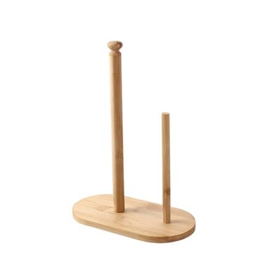 Practical Bamboo and Wood Paper Towel Holder Vertical Roll Paper Rack CountertopTtidy Storage Rack Suitable for Kitchen Dining Table Tissue Dispender (Color : AS SHOW)
