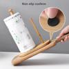 Practical Bamboo and Wood Paper Towel Holder Vertical Roll Paper Rack CountertopTtidy Storage Rack Suitable for Kitchen Dining Table Tissue Dispender (Color : AS SHOW) view 4